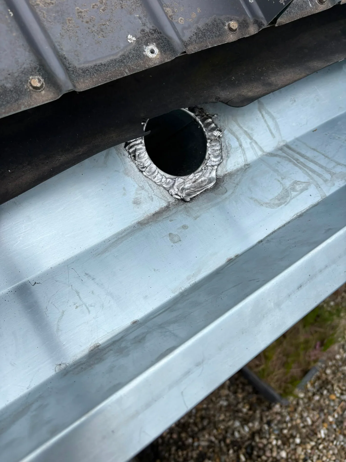 Dakgoot na gerichte reparatie